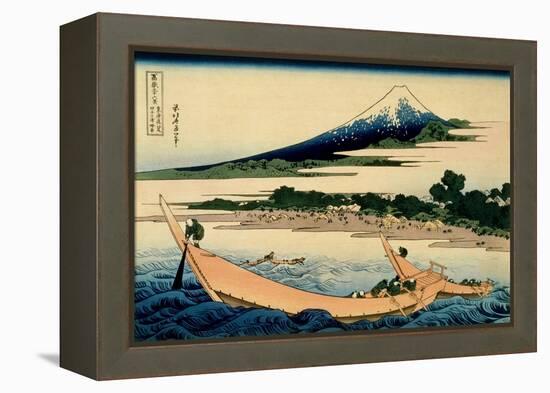 36 Views of Mount Fuji, no. 28: Shore of Tago Bay, Ejiri at Tokaido-Katsushika Hokusai-Framed Premier Image Canvas
