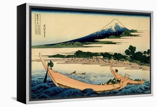 36 Views of Mount Fuji, no. 28: Shore of Tago Bay, Ejiri at Tokaido-Katsushika Hokusai-Framed Premier Image Canvas