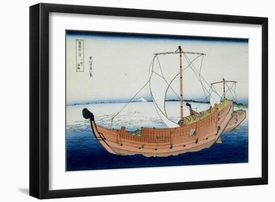 36 Views of Mount Fuji, no. 30: The Kazusa Province Sea Route-Katsushika Hokusai-Framed Giclee Print