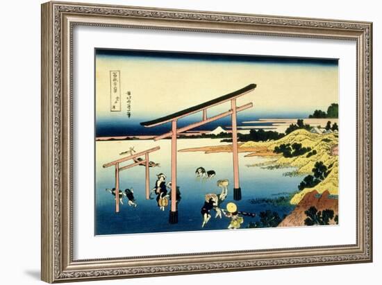 36 Views of Mount Fuji, no. 33: The Bay of Noboto-Katsushika Hokusai-Framed Giclee Print