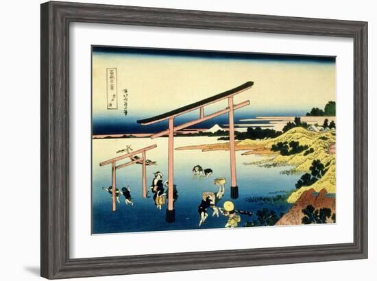36 Views of Mount Fuji, no. 33: The Bay of Noboto-Katsushika Hokusai-Framed Giclee Print