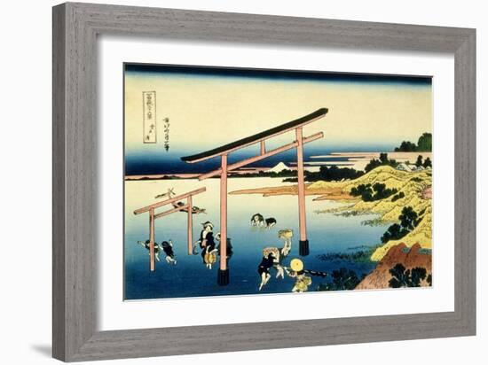 36 Views of Mount Fuji, no. 33: The Bay of Noboto-Katsushika Hokusai-Framed Giclee Print