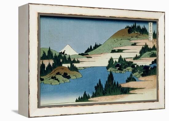 36 Views of Mount Fuji, no. 34: The Lake of Hakone in the Sagami Province-Katsushika Hokusai-Framed Premier Image Canvas