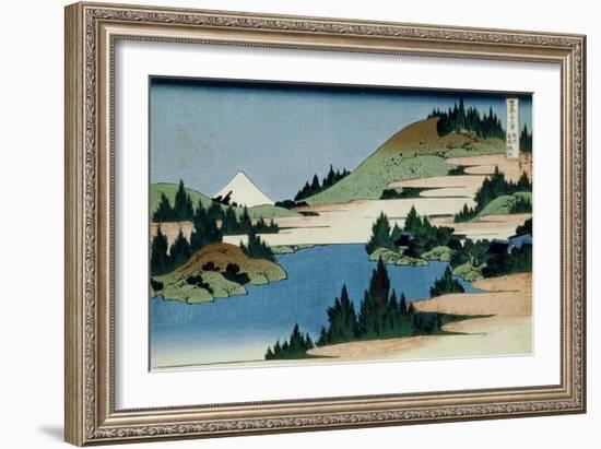 36 Views of Mount Fuji, no. 34: The Lake of Hakone in the Sagami Province-Katsushika Hokusai-Framed Giclee Print