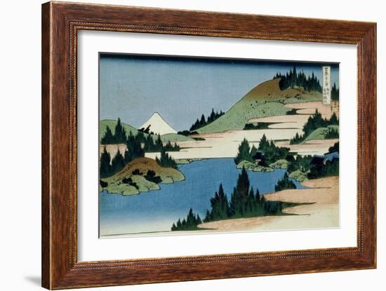 36 Views of Mount Fuji, no. 34: The Lake of Hakone in the Sagami Province-Katsushika Hokusai-Framed Giclee Print