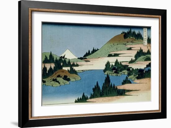 36 Views of Mount Fuji, no. 34: The Lake of Hakone in the Sagami Province-Katsushika Hokusai-Framed Giclee Print