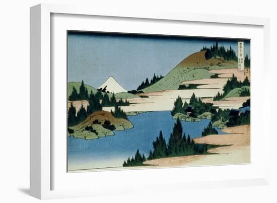 36 Views of Mount Fuji, no. 34: The Lake of Hakone in the Sagami Province-Katsushika Hokusai-Framed Giclee Print