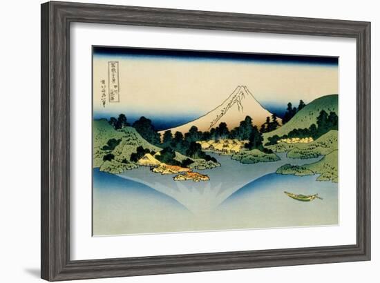 36 Views of Mount Fuji, no. 35: Reflected in Lake Kawaguchi, Seen from the Misaka Pass, Kai Provinc-Katsushika Hokusai-Framed Giclee Print