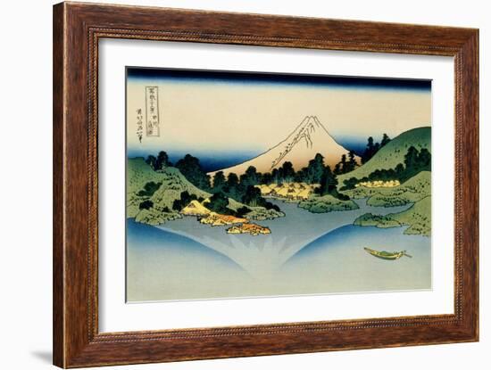 36 Views of Mount Fuji, no. 35: Reflected in Lake Kawaguchi, Seen from the Misaka Pass, Kai Provinc-Katsushika Hokusai-Framed Giclee Print