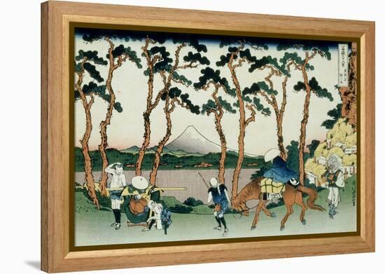 36 Views of Mount Fuji, no. 36: Hodogaya on the Tokaido-Katsushika Hokusai-Framed Premier Image Canvas