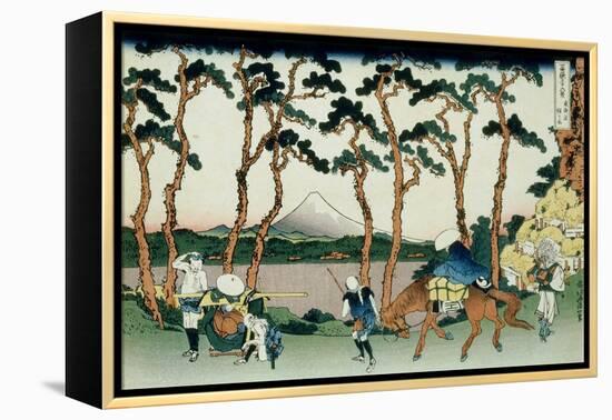 36 Views of Mount Fuji, no. 36: Hodogaya on the Tokaido-Katsushika Hokusai-Framed Premier Image Canvas