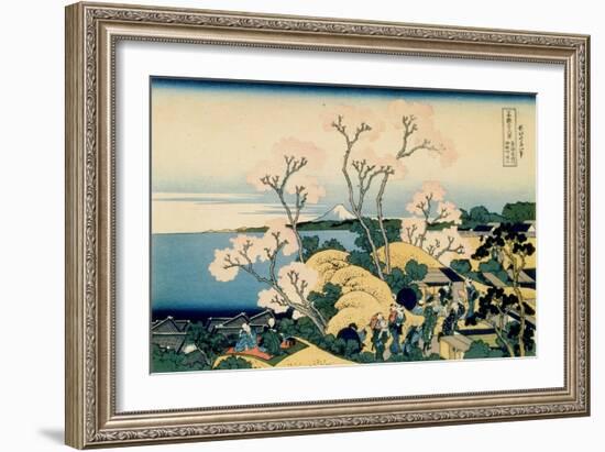 36 Views of Mount Fuji, no. 39: Tokaido Shinagawa-Katsushika Hokusai-Framed Giclee Print