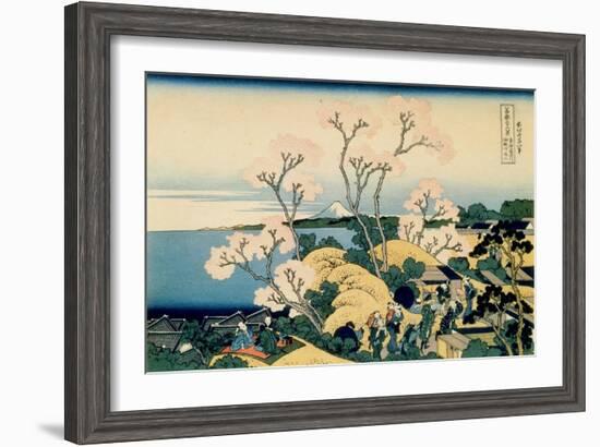 36 Views of Mount Fuji, no. 39: Tokaido Shinagawa-Katsushika Hokusai-Framed Giclee Print