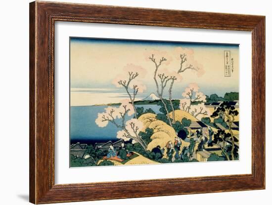 36 Views of Mount Fuji, no. 39: Tokaido Shinagawa-Katsushika Hokusai-Framed Giclee Print