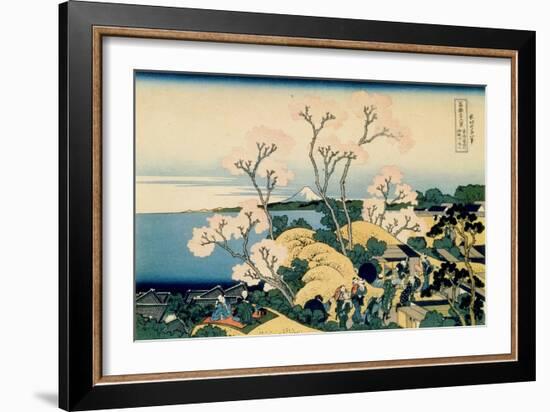 36 Views of Mount Fuji, no. 39: Tokaido Shinagawa-Katsushika Hokusai-Framed Giclee Print