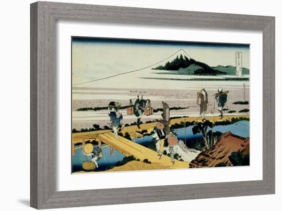 36 Views of Mount Fuji, no. 40: Nakahara in the Sagami Province-Katsushika Hokusai-Framed Giclee Print