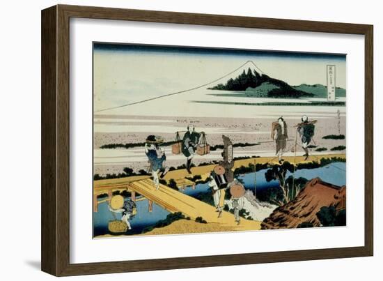 36 Views of Mount Fuji, no. 40: Nakahara in the Sagami Province-Katsushika Hokusai-Framed Giclee Print