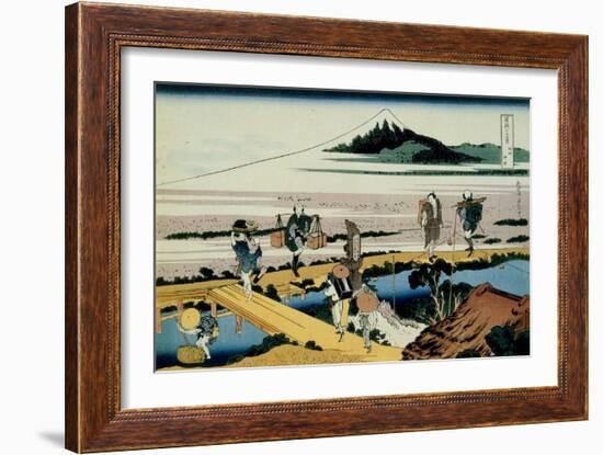 36 Views of Mount Fuji, no. 40: Nakahara in the Sagami Province-Katsushika Hokusai-Framed Giclee Print