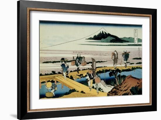 36 Views of Mount Fuji, no. 40: Nakahara in the Sagami Province-Katsushika Hokusai-Framed Giclee Print