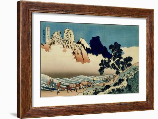 36 Views of Mount Fuji, no. 42: The Back of the Fuji from the Minobu River-Katsushika Hokusai-Framed Giclee Print