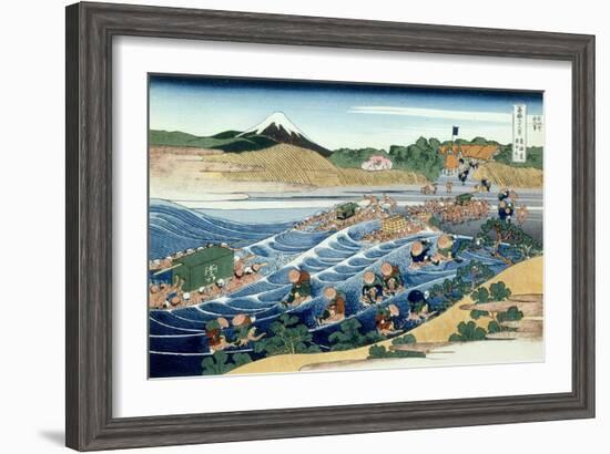 36 Views of Mount Fuji, no. 45: From Kanaya on the Tokaido-Katsushika Hokusai-Framed Giclee Print