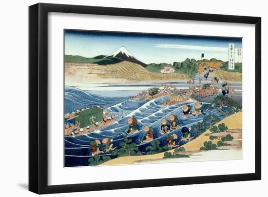36 Views of Mount Fuji, no. 45: From Kanaya on the Tokaido-Katsushika Hokusai-Framed Giclee Print
