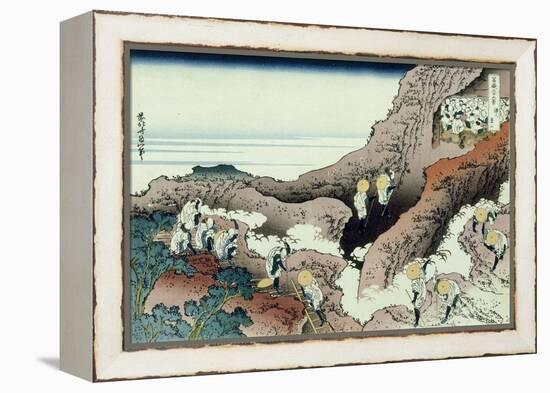 36 Views of Mount Fuji, no. 46: Climbing on Fuji-Katsushika Hokusai-Framed Premier Image Canvas