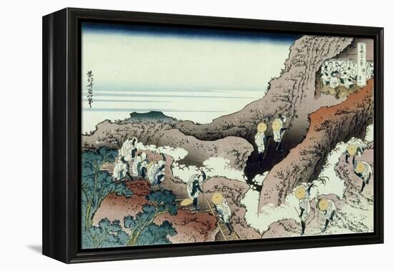 36 Views of Mount Fuji, no. 46: Climbing on Fuji-Katsushika Hokusai-Framed Premier Image Canvas