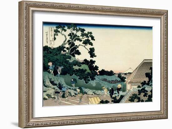 36 Views of Mount Fuji, no. 5: From the Mishima Pass-Katsushika Hokusai-Framed Giclee Print