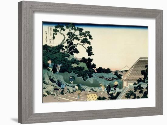 36 Views of Mount Fuji, no. 5: From the Mishima Pass-Katsushika Hokusai-Framed Giclee Print