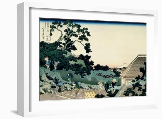 36 Views of Mount Fuji, no. 5: From the Mishima Pass-Katsushika Hokusai-Framed Giclee Print