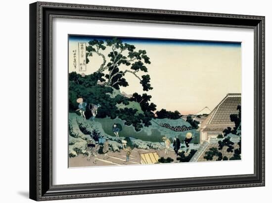 36 Views of Mount Fuji, no. 5: From the Mishima Pass-Katsushika Hokusai-Framed Giclee Print