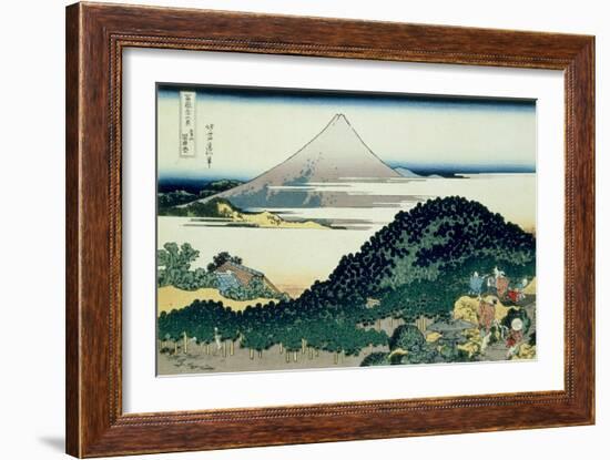 36 Views of Mount Fuji, no. 6: The Coast of Seven Leagues in Kamakura-Katsushika Hokusai-Framed Giclee Print