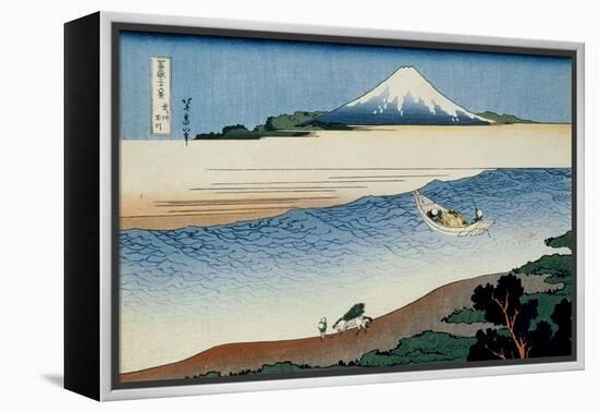 36 Views of Mount Fuji, no. 8: Tama River in the Musashi Province-Katsushika Hokusai-Framed Premier Image Canvas