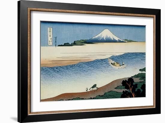 36 Views of Mount Fuji, no. 8: Tama River in the Musashi Province-Katsushika Hokusai-Framed Giclee Print