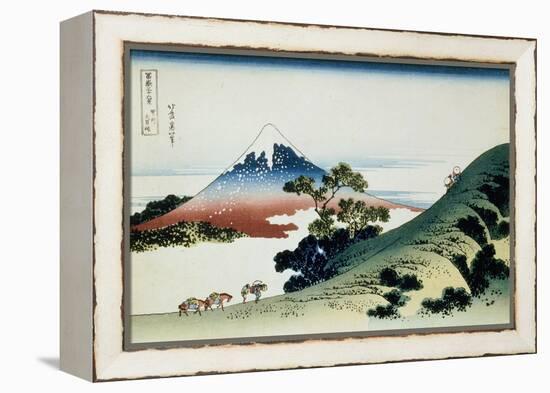 36 Views of Mount Fuji, no. 9: Inume Pass in the Kai Province-Katsushika Hokusai-Framed Premier Image Canvas