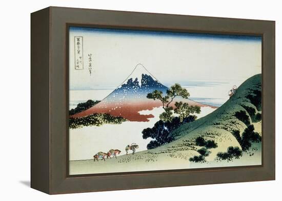 36 Views of Mount Fuji, no. 9: Inume Pass in the Kai Province-Katsushika Hokusai-Framed Premier Image Canvas