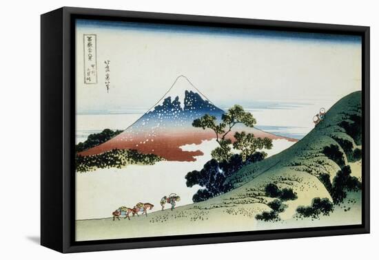 36 Views of Mount Fuji, no. 9: Inume Pass in the Kai Province-Katsushika Hokusai-Framed Premier Image Canvas