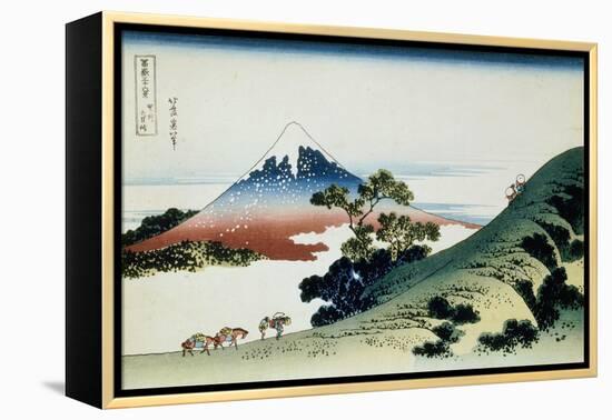 36 Views of Mount Fuji, no. 9: Inume Pass in the Kai Province-Katsushika Hokusai-Framed Premier Image Canvas