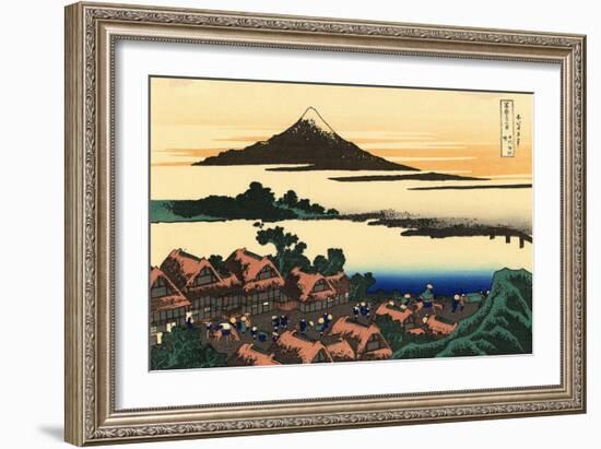 36 Vues Du Mont Fuji, Japon : Aube a Isawa Dans La Province Kai, Japon - Estampe De Katsushika Hoku-Katsushika Hokusai-Framed Giclee Print