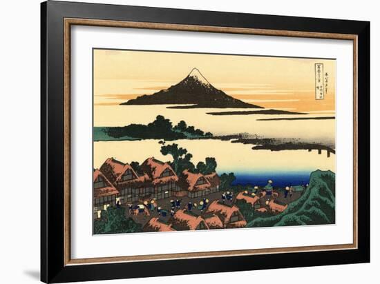 36 Vues Du Mont Fuji, Japon : Aube a Isawa Dans La Province Kai, Japon - Estampe De Katsushika Hoku-Katsushika Hokusai-Framed Giclee Print
