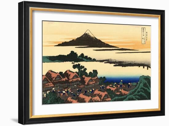 36 Vues Du Mont Fuji, Japon : Aube a Isawa Dans La Province Kai, Japon - Estampe De Katsushika Hoku-Katsushika Hokusai-Framed Giclee Print