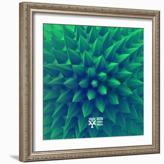 3D Abstract Background. Vector Illustration.-Login-Framed Art Print