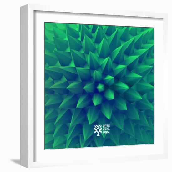 3D Abstract Background. Vector Illustration.-Login-Framed Art Print