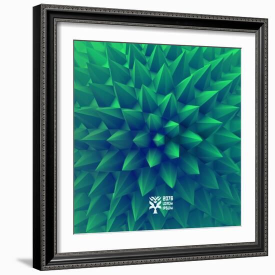 3D Abstract Background. Vector Illustration.-Login-Framed Art Print