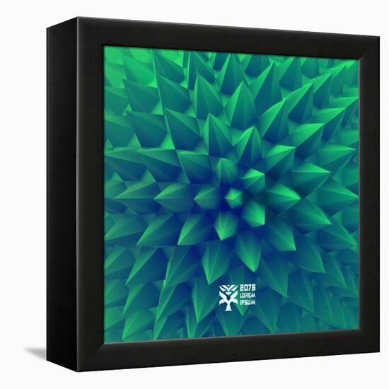 3D Abstract Background. Vector Illustration.-Login-Framed Stretched Canvas