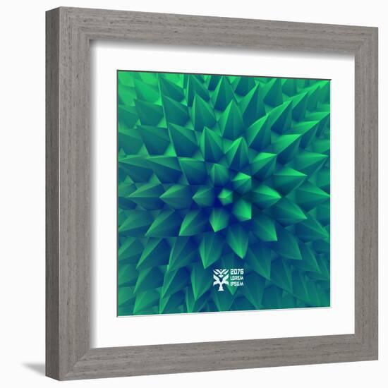 3D Abstract Background. Vector Illustration.-Login-Framed Art Print