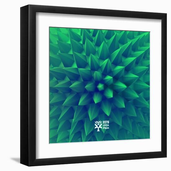 3D Abstract Background. Vector Illustration.-Login-Framed Art Print