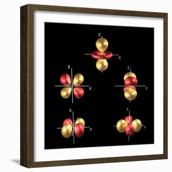 3d Electron Orbitals-Dr. Mark J.-Framed Premium Photographic Print