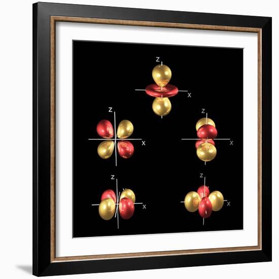 3d Electron Orbitals-Dr. Mark J.-Framed Premium Photographic Print